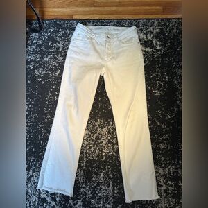 Anthropologie Pilcro Women's White Denim Jeans High Rise Bootcut Size 27